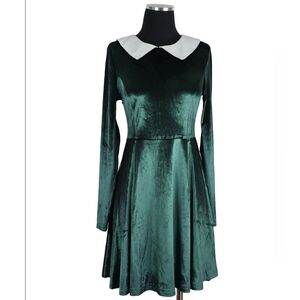 Allegra K Green Velveteen Dress Size S